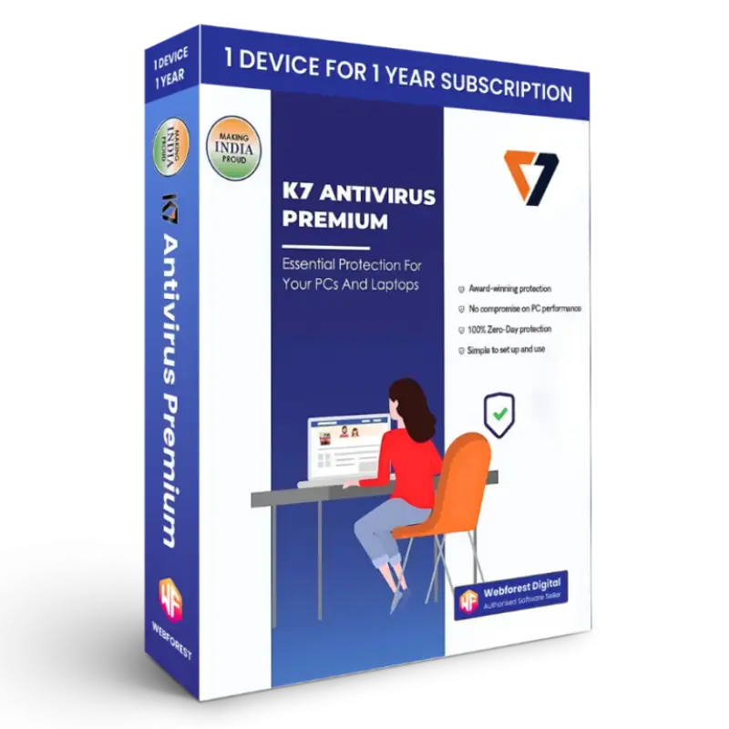 K7 Antivirus Premium 1 Pc for 1 Year Protection